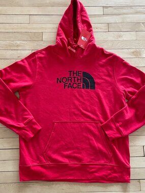 The North Face Hoodie Red Half Dome Logo NWT XL Mens Sweatshirt Streetwear